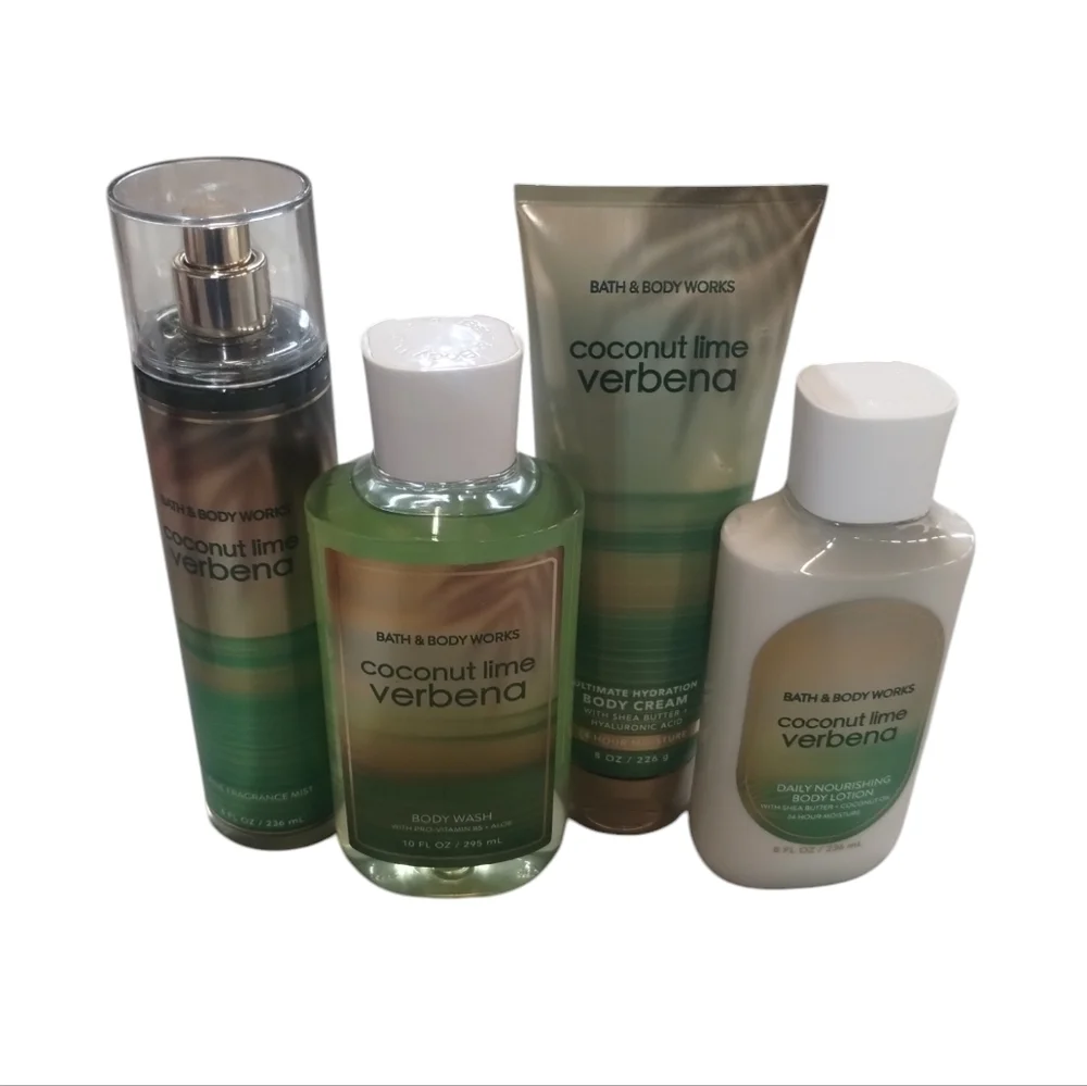 Bath‎ and Body Works DISCONTINUED 4pcs COCONUT LIME VERBENA Mist, Gel, Cr…